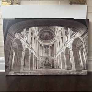 Cathedral Canvas Wall Art Black and White
